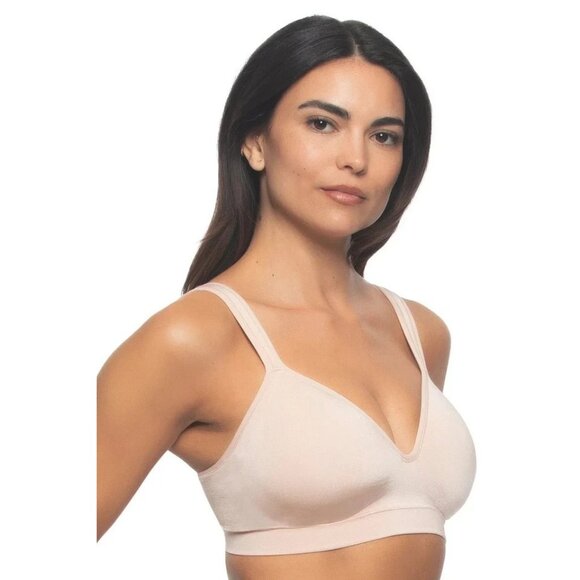 NEW 3 Pack Felina Adaptive Cup Women's M Wire Free Bra 2 Black, 1 Nude - Picture 3 of 8